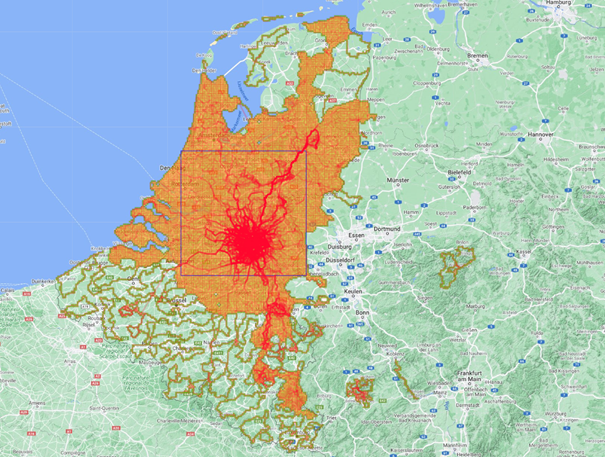 Sem's cluster covers much of Belgium, the Netherlands and Luxembourg